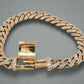 360 video of diamond yellow gold cuban bracelet