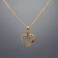 360 video of diamond heart necklace