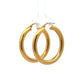 360 video of polished yellow gold hoops