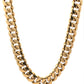 360 video of yellow gold cuban link chain