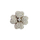 18K White Gold Ladies Diamond Lucky Four Leaf Clover Fashion Ring