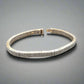 360 video of white gold bracelet with princess-cut diamonds in rows of 3