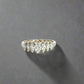 360 video of white gold diamond ring with 7 ovals in gradient sizing