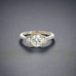 360 video of white gold 3 stone diamond ring