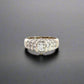 360 video of white gold ring with princess-cut diamonds