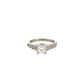 Platinum Ladies 1.0TCW Round + Princess-Cut Diamond Engagement Ring