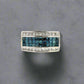 360 video of white gold diamond ring with scratches on gold